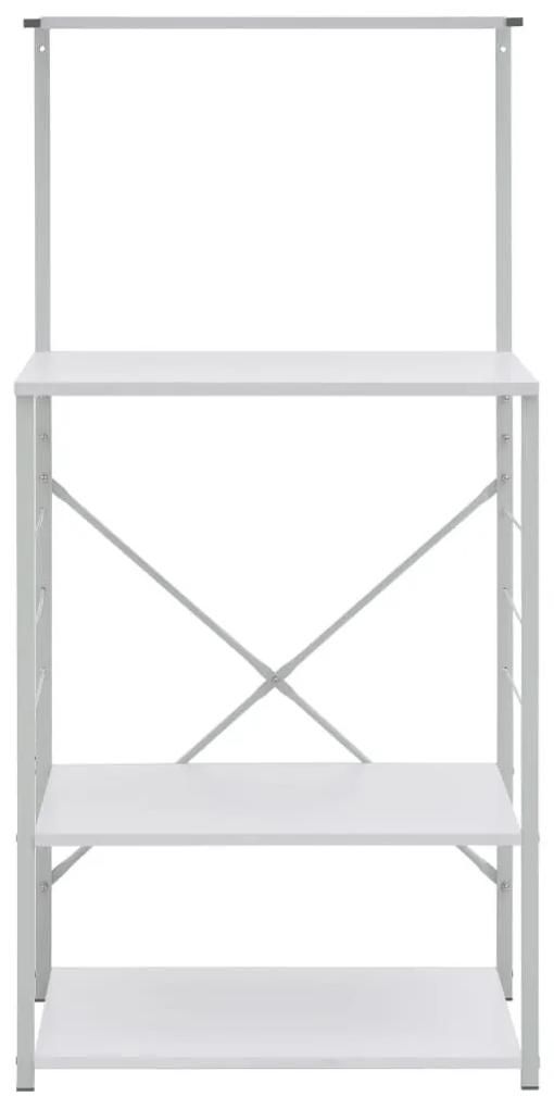 Ντουλάπι Φούρνου Μικροκυμάτων Λευκό 60x39,6x123 εκ. Επεξ. Ξύλο - Λευκό