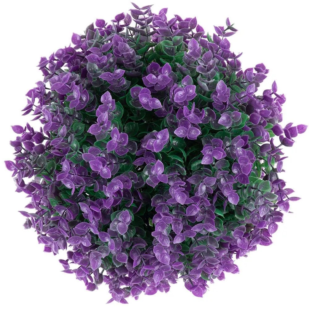 Τεχνητό Φυτό Θάμνος Πυξάρι 78519 Φ26cm Green-Purple GloboStar Πλαστικό