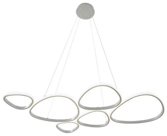 Κρεμαστό Φωτιστικό Οροφής LED 61W Ασημί Helix 4316200 Viokef-4316200-Ασημί 4316200