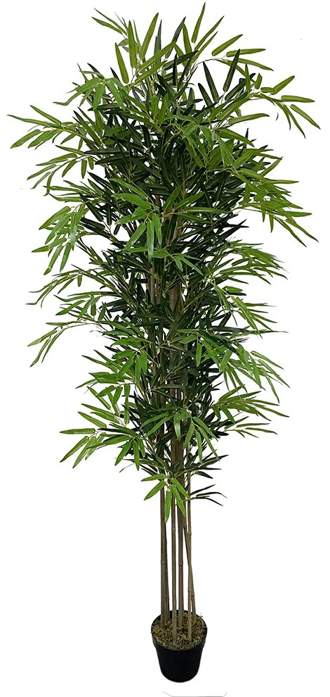 BAMBOO ΤΕΧΝΗΤΟ ΦΥΤΟ ΣΕ ΓΛΑΣΤΡΑ PEVA ΠΡΑΣΙΝΟ H200cm - 032204