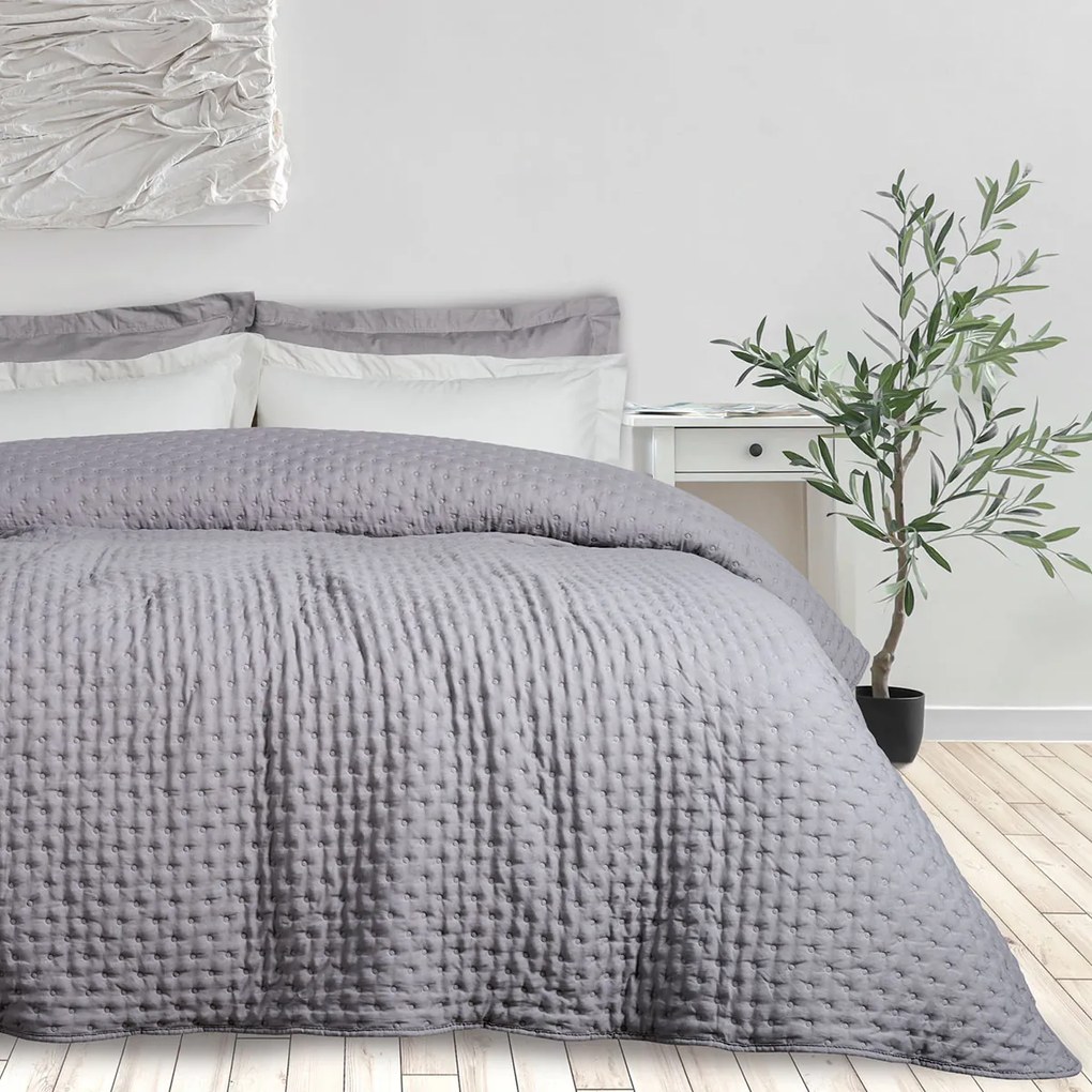 Κουβερλί King Size (240x250) Das Home Happy 9630 Grey