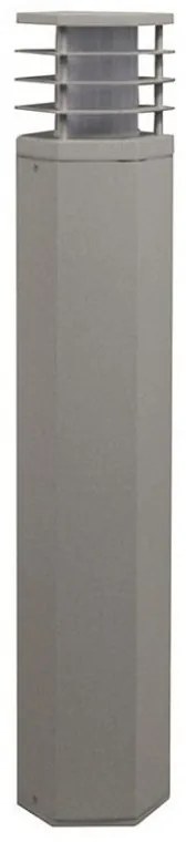 Adeleq Κολώνα Αλουμινίου Εξάγωνη Με Σκίαστρο D12.5cm H65cm Ντουί Ε27 Γκρι 9-7293656