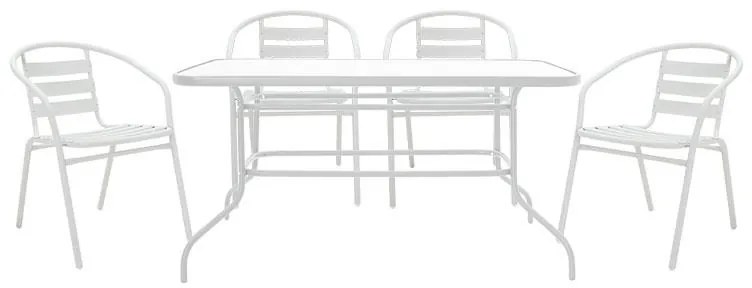 Τραπεζαρία Valor-Tade σετ 5τεμ μέταλλο λευκό