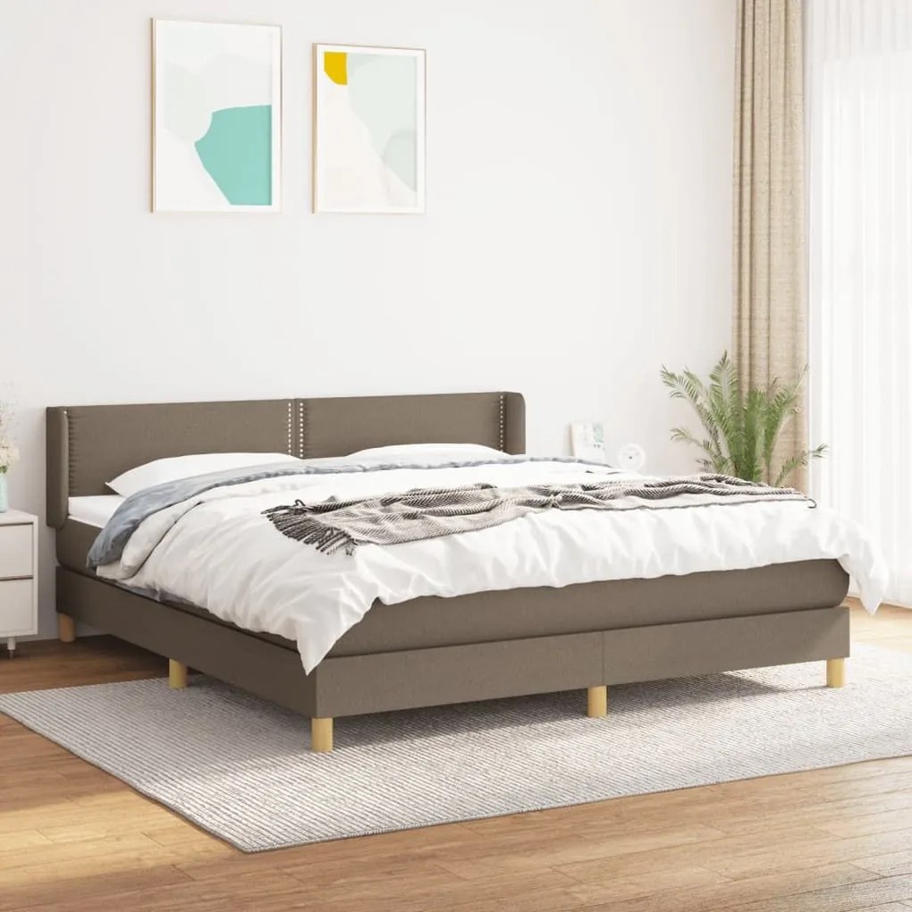 ΚΡΕΒΑΤΙ BOXSPRING ΜΕ ΣΤΡΩΜΑ TAUPE 160X200 ΕΚ. ΥΦΑΣΜΑΤΙΝΟ 3130205