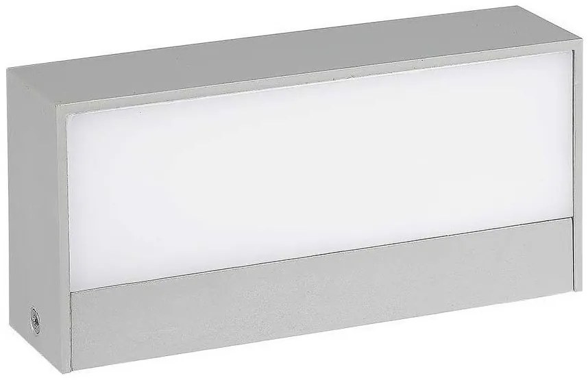 Απλίκα Φωτιστικό Τοίχου LED 9W 230V 850lm 90° IP65 Up-Down Medium Γκρι Ψυχρό Λευκό 218241 VTAC-218241-Γκρι 218241