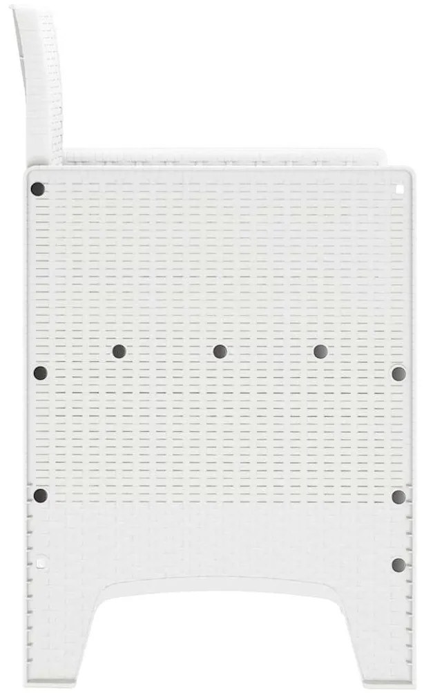 vidaXL Καρέκλα Κήπου 2 pcs Λευκό 53 x 49 x 85 εκ. PP
