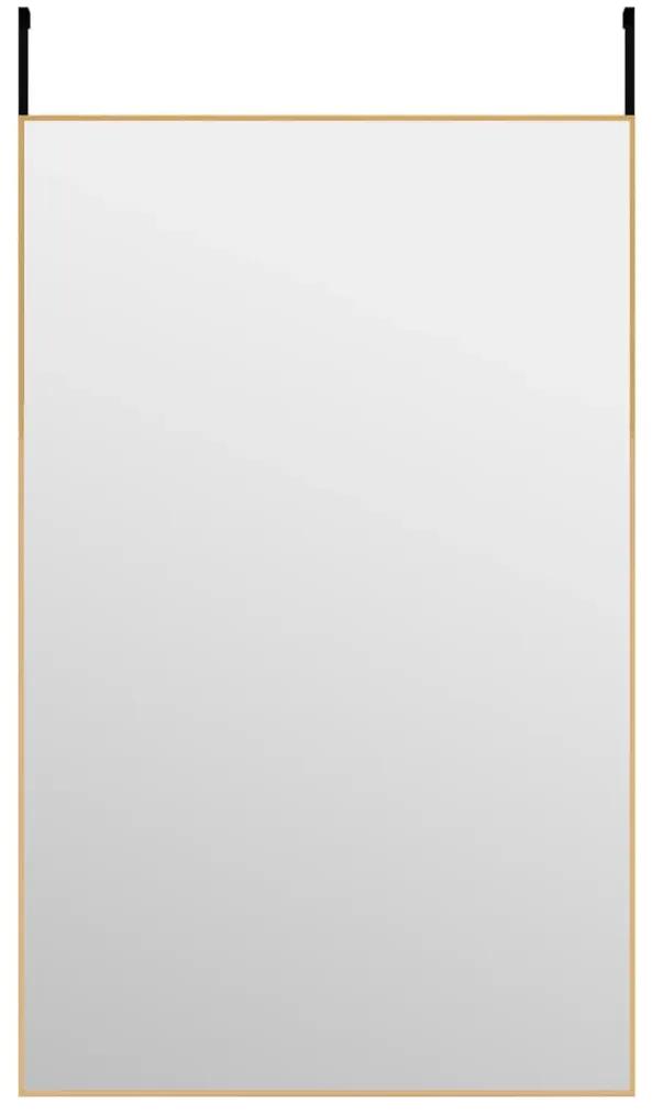 vidaXL Καθρέπτης Πόρτας Χρυσός 50x80 εκ. από Γυαλί και Αλουμίνιο