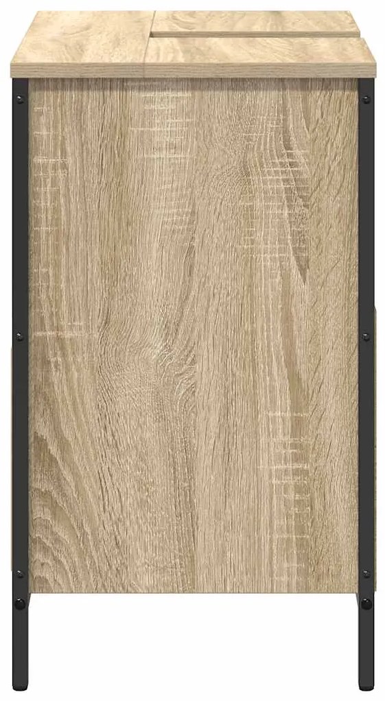 vidaXL Ντουλάπι νιπτήρα μπάνιου με συρτάρια Sonoma Δρυς 60x34,5x60 εκ.