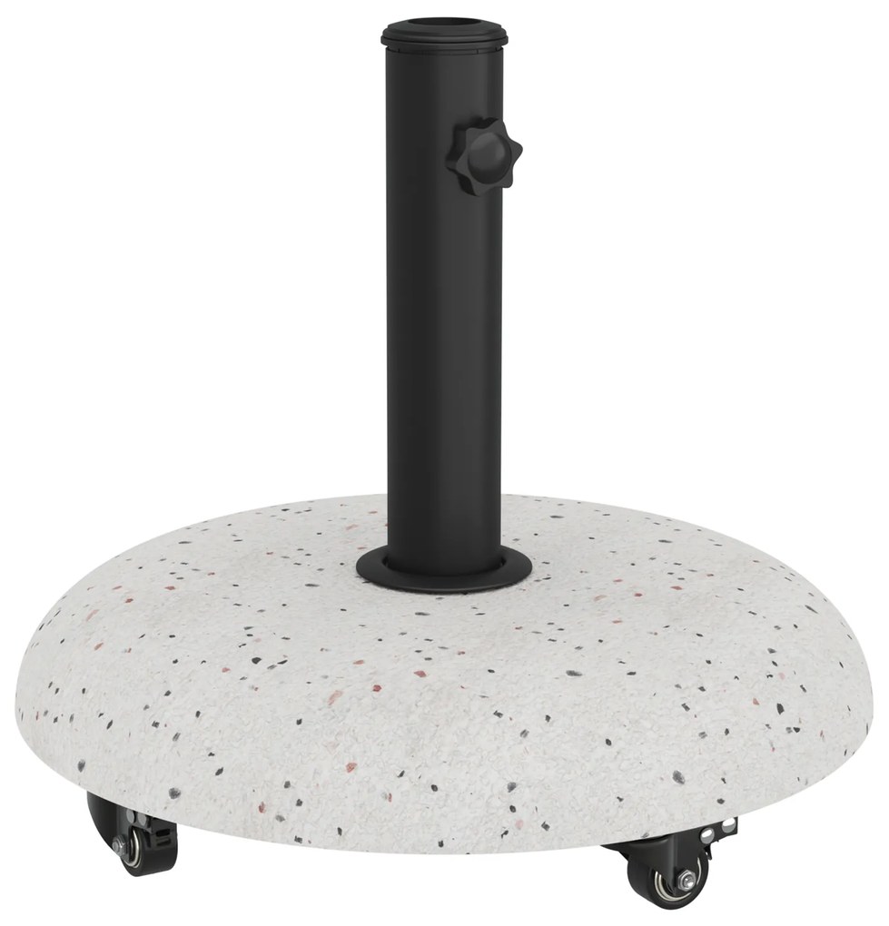 vidaXL Βάση parasol για πόλους 37/42/52/58mm, Λευκό Σκυρόδεμα.