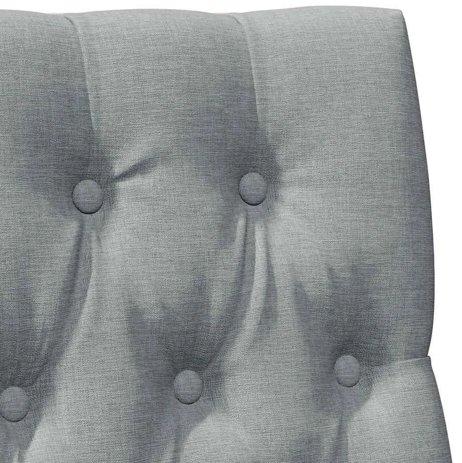 vidaXL Ταπετσαρισμένο κεφαλάρι Ανοιχτό γκρι 90 cm Στερεά ξυλεία πεύκου