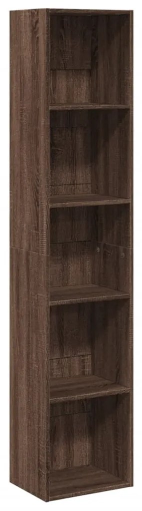 vidaXL Βιβλιοθήκη Καφέ Δρυς 40x30x189 εκ. από Επεξεργασμένο Ξύλο