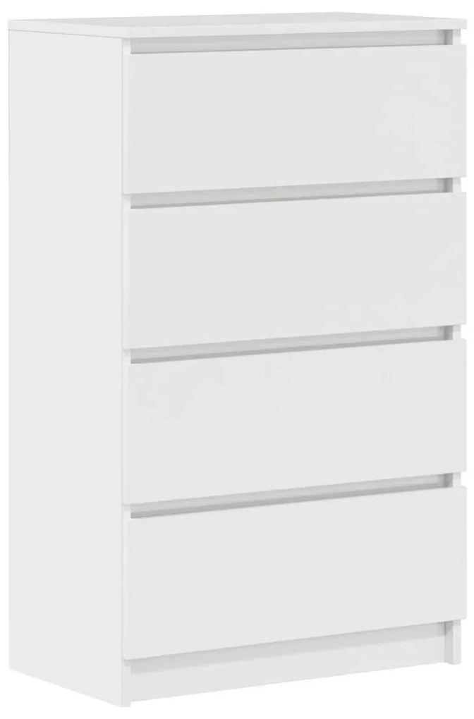 vidaXL Συρταριέρα Γυαλιστερό Λευκό 60x35x98,5 εκ. Επεξεργασμένο Ξύλο
