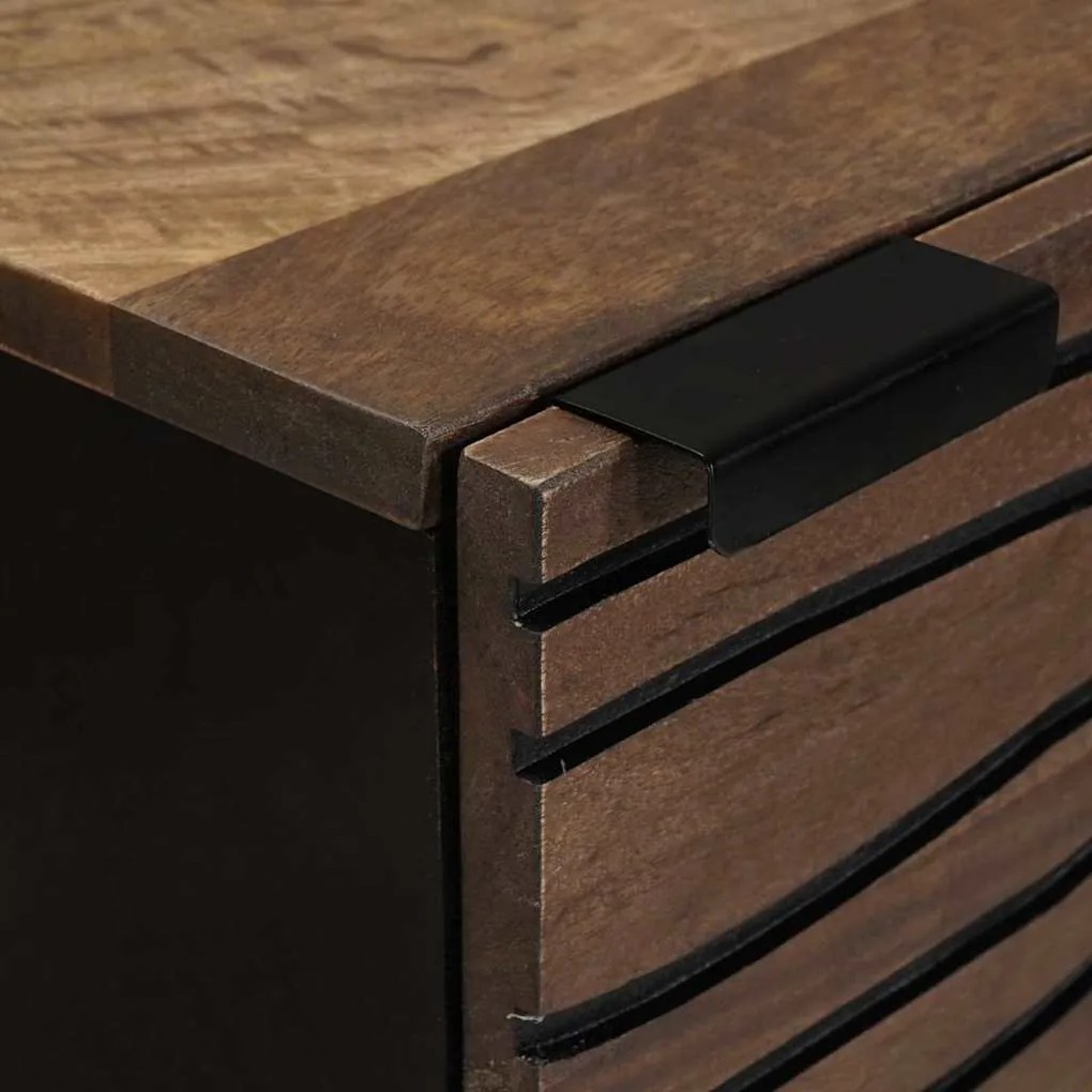 vidaXL Highboard Καφέ 40 x 33 x 110 εκ Μασίφ ξύλο μάνγκο