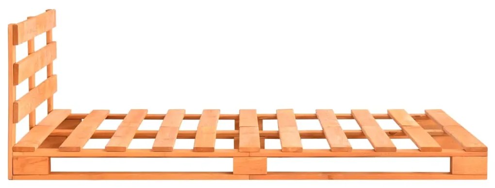 vidaXL Πλαίσιο Κρεβατιού Καφέ 120 x 200 εκ. Παλέτες Μασίφ Ξύλο Πεύκου