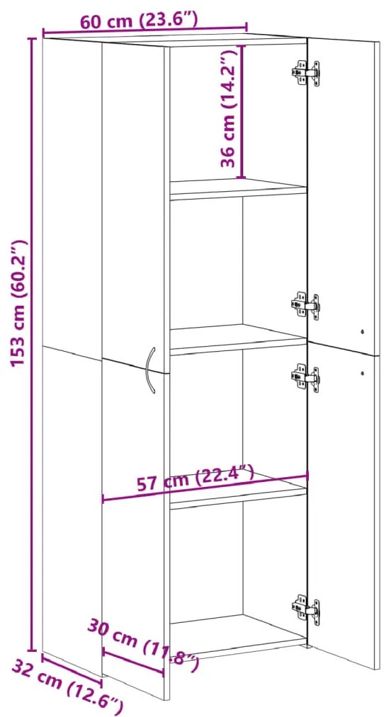 ΑΡΧΕΙΟΘΗΚΗ ΛΕΥΚΗ 60X32X153 ΕΚ. ΑΠΟ ΕΠΕΞΕΡΓΑΣΜΕΝΟ ΞΥΛΟ 3276644