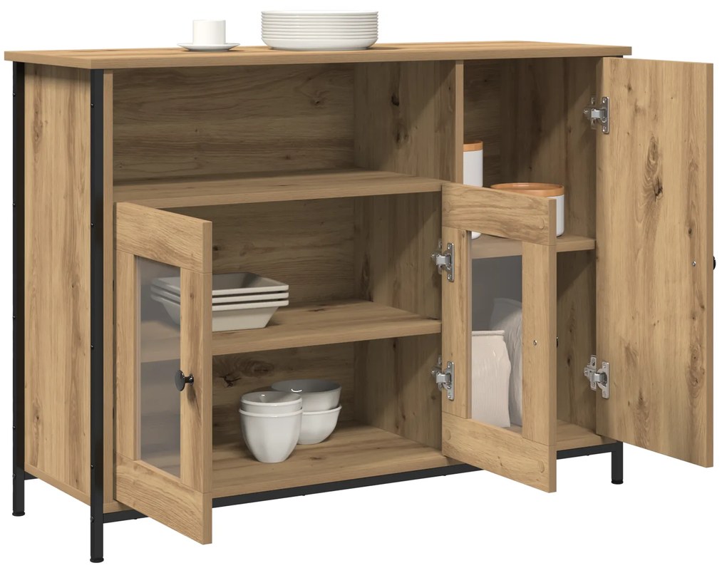 vidaXL Σαλονάκι Artisan Oak 100x35x75 cm Επεξεργασμένο ξύλο