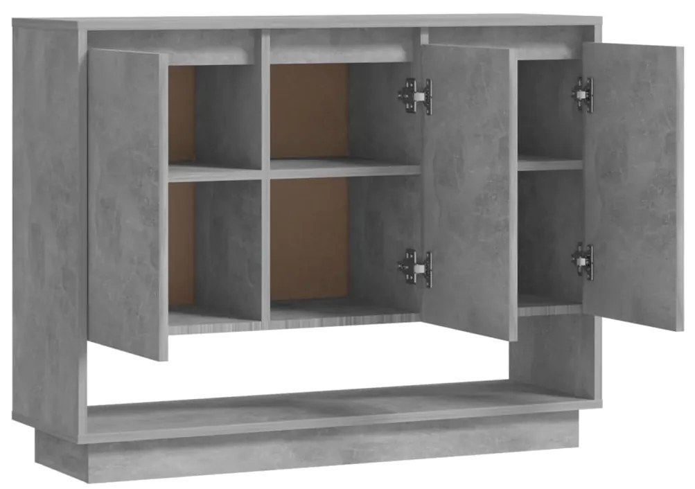 vidaXL Μπουφές Γκρι Σκυροδέματος 97 x 31 x 75 εκ. από Μοριοσανίδα