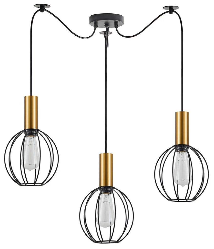 Φωτιστικό Οροφής Τρίφωτο Homelighting 77-8626 Gold