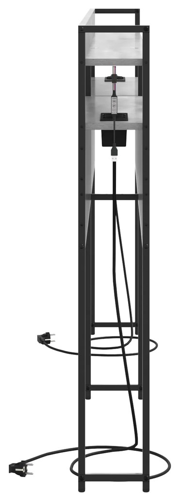 vidaXL Κεφαλάρι Αποθήκης Γκρι sonoma 200 cm Επεξεργασμένο ξύλο