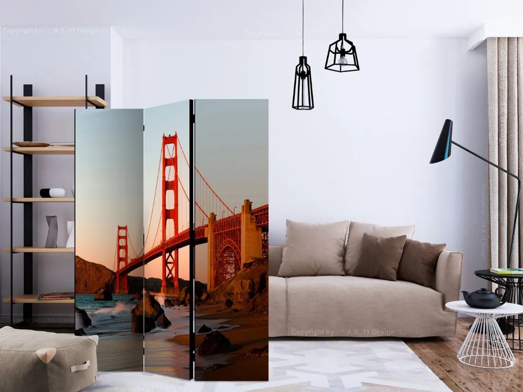 Διαχωριστικό με 3 τμήματα - Golden Gate Bridge - sunset, San Francisco [Room Dividers]