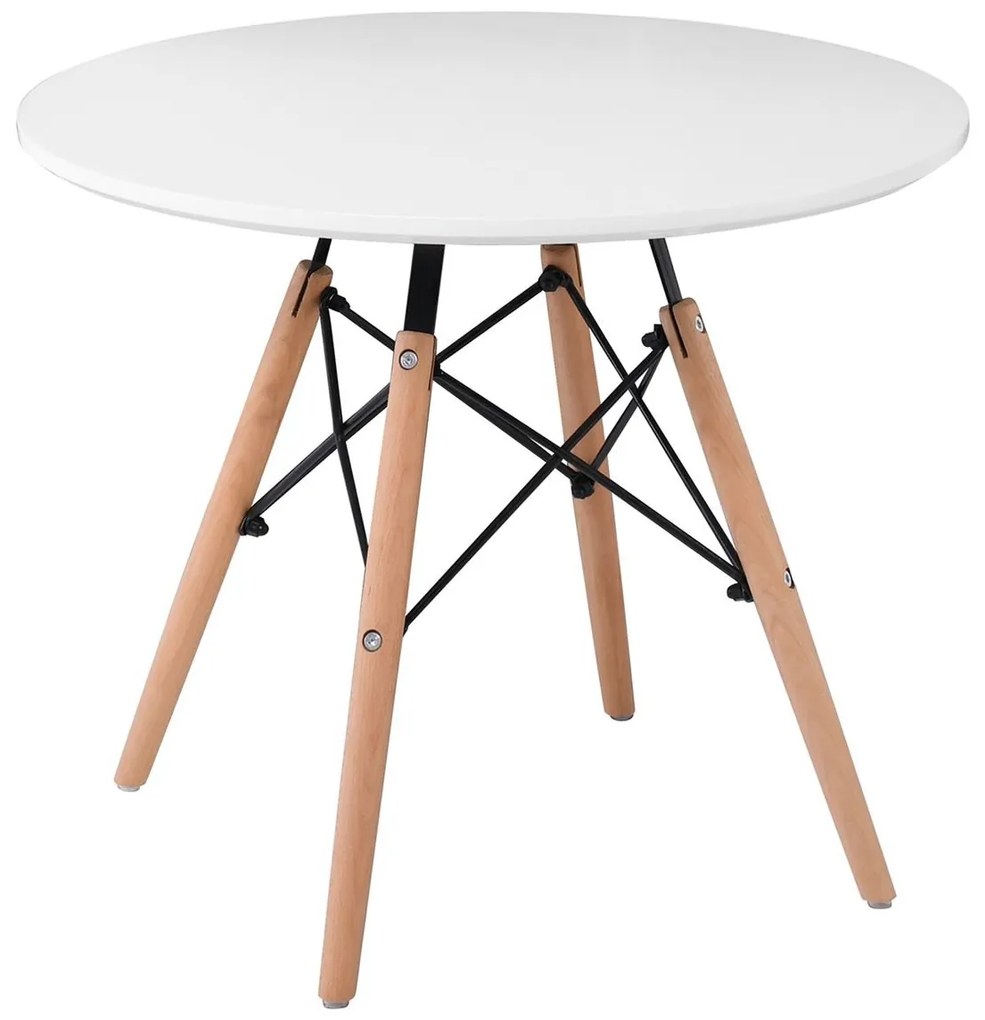 ART Wood Kid Τραπέζι Άσπρο MDF Φ60cm H.49cm