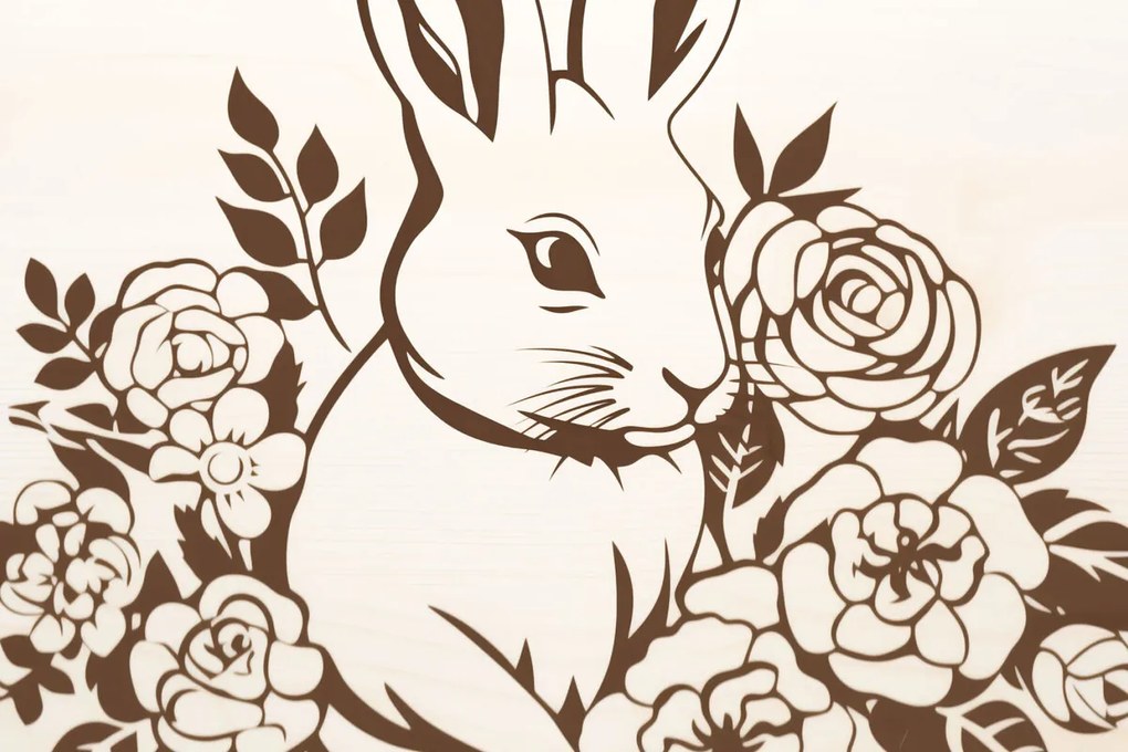 Σετ των 3 Intra απο ξύλο plywood 3mm-4mm πάχος - Cricut Bunny/Rabbit Papercut  Δίασταση 4x4 cm INTRAFABR-89906449
