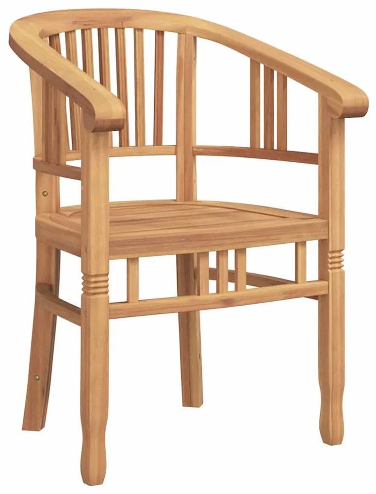 vidaXL Καρέκλα 2 pcs Καφέ 63 x 58 x 89 εκ. Στερεό Ξύλο Τίκ