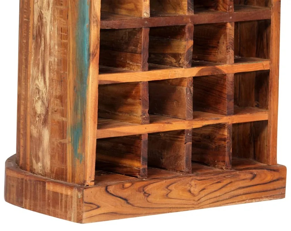 vidaXL Ραφιέρα/Σταντ Κρασιών 50x40x180 εκ. από Μασίφ Ανακυκλωμένο Ξύλο