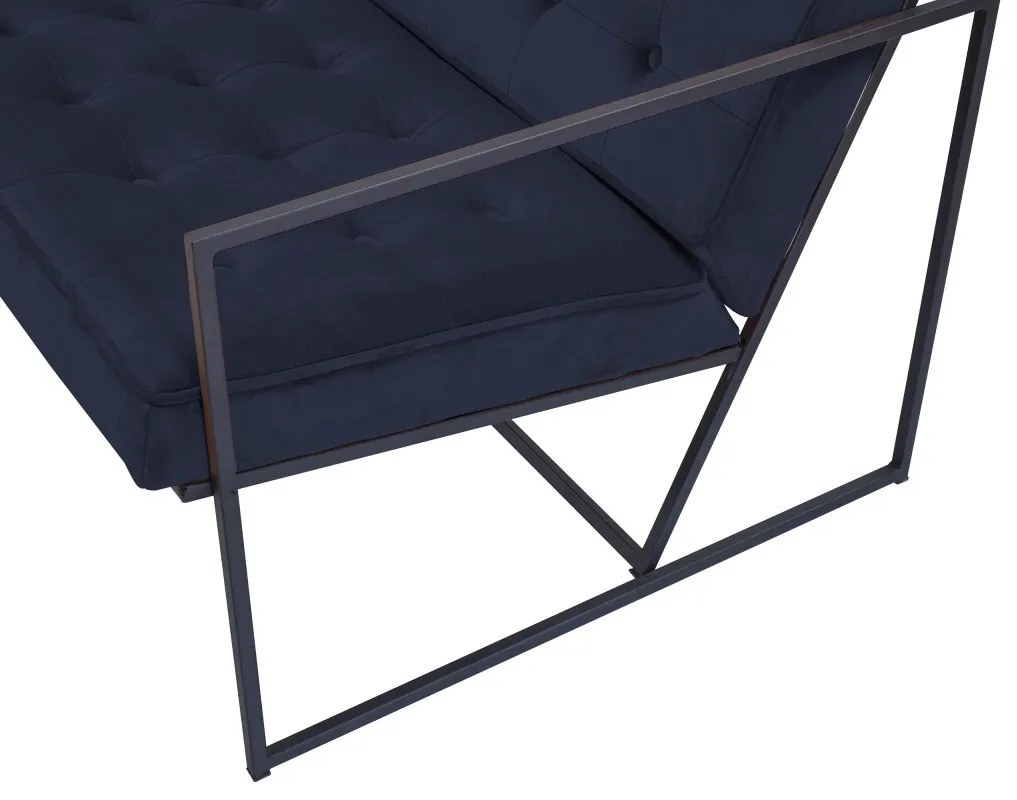 Καναπές Concept 55 194, Μπλε, 172x78x81cm, Ταπισερί, Πόδια: Μεταλλικά
