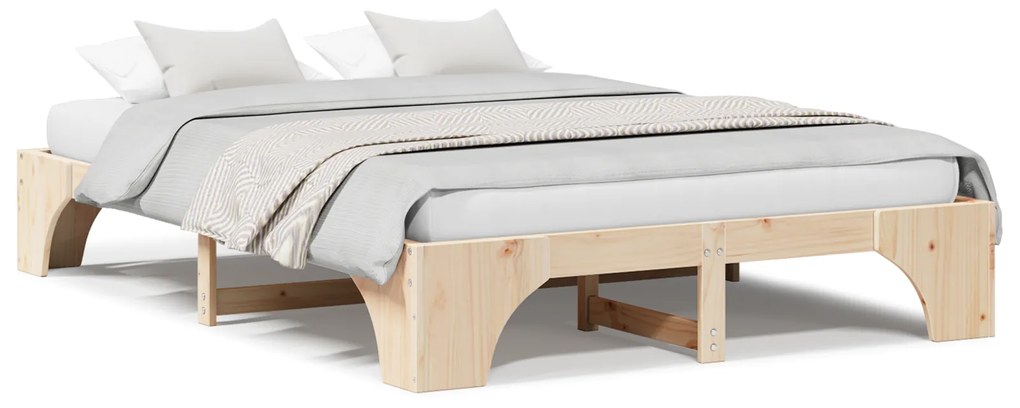 vidaXL Κρεβάτι 150x200 cm Μασίφ Ξύλο Πεύκου