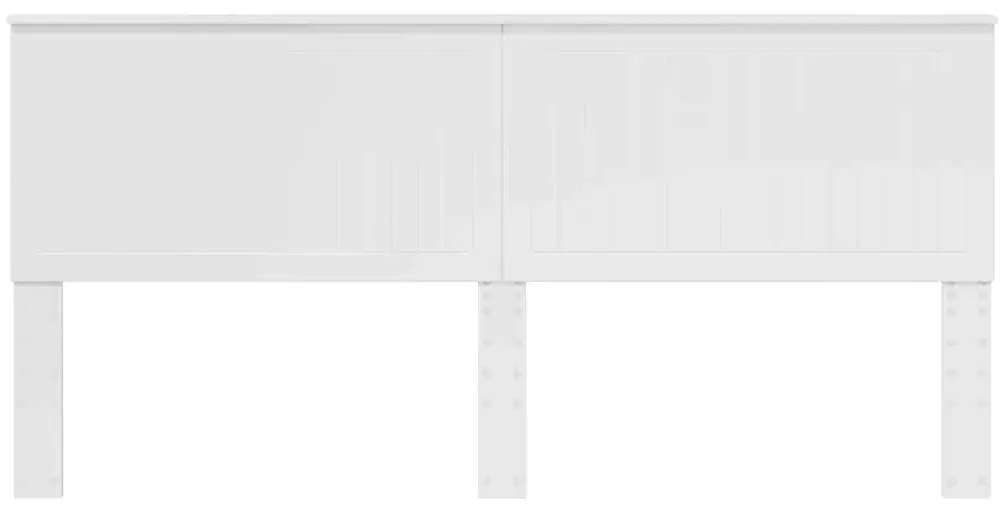 vidaXL Κεφαλάρι με κεφαλάρι Λαμπερό Λευκό 200 cm Επεξεργασμένο ξύλο