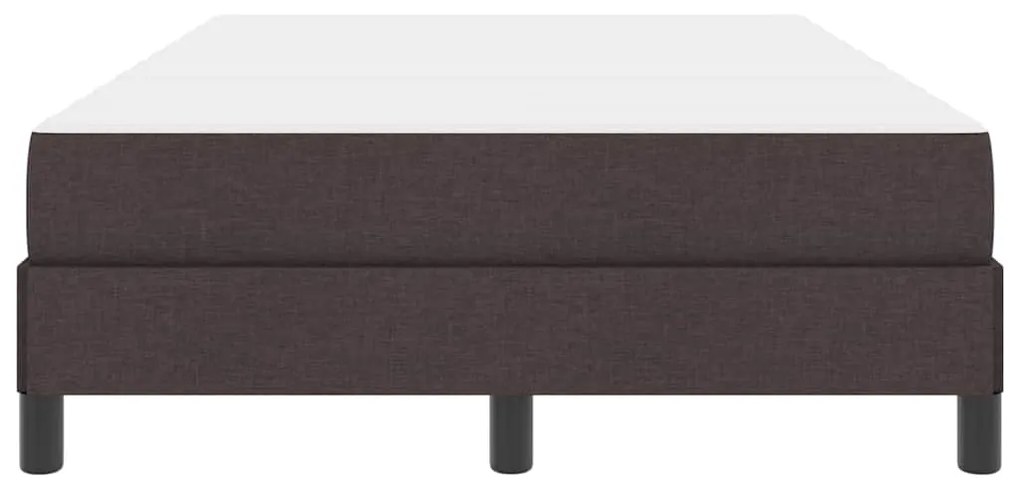 vidaXL Κρεβάτι με ελατήρια με στρώμα Σκούρο Καφέ 120 x 200 cm ύφασμα