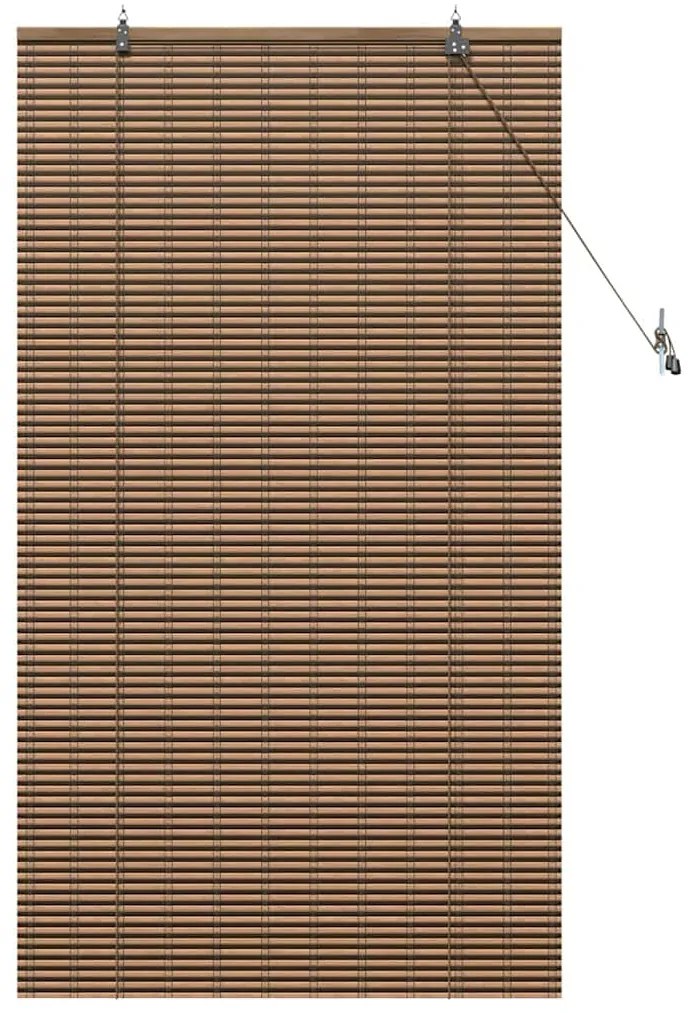 vidaXL Ρολό Παραθύρου με κουρτίνες Καφέ 80 x 160 cm Μπαμπού