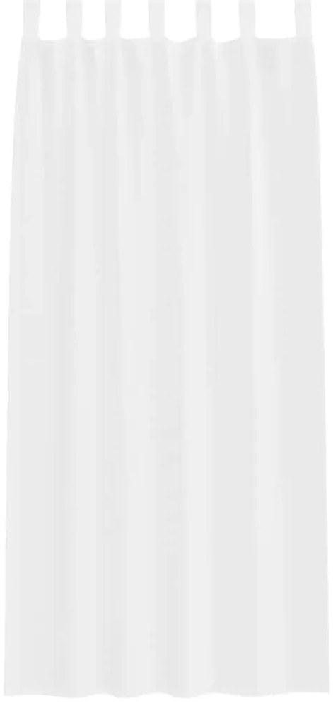 vidaXL Κουρτίνες με κουρτίνες 2 pcs Λευκό 140x175cm Πολυεστέρας