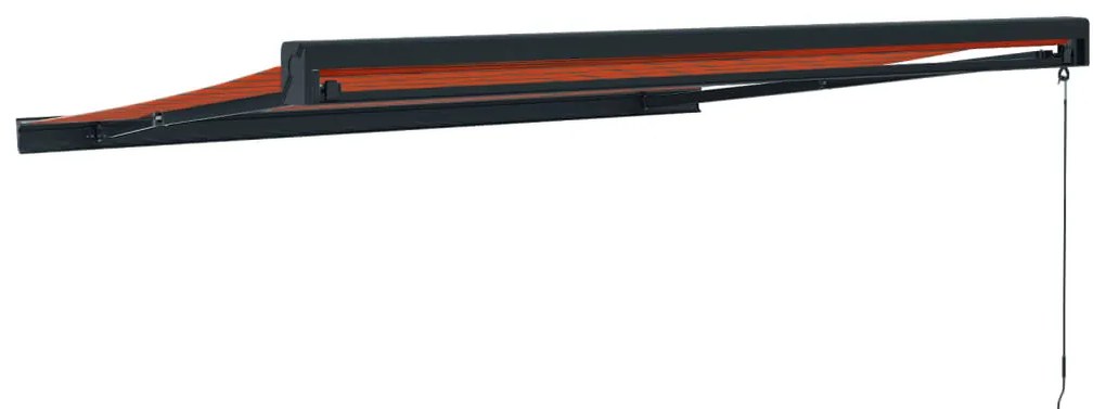 vidaXL Τέντα Πτυσσόμενη Πορτοκαλί/Καφέ 3,5 x 2,5 μ. Ύφασμα / Αλουμίνιο