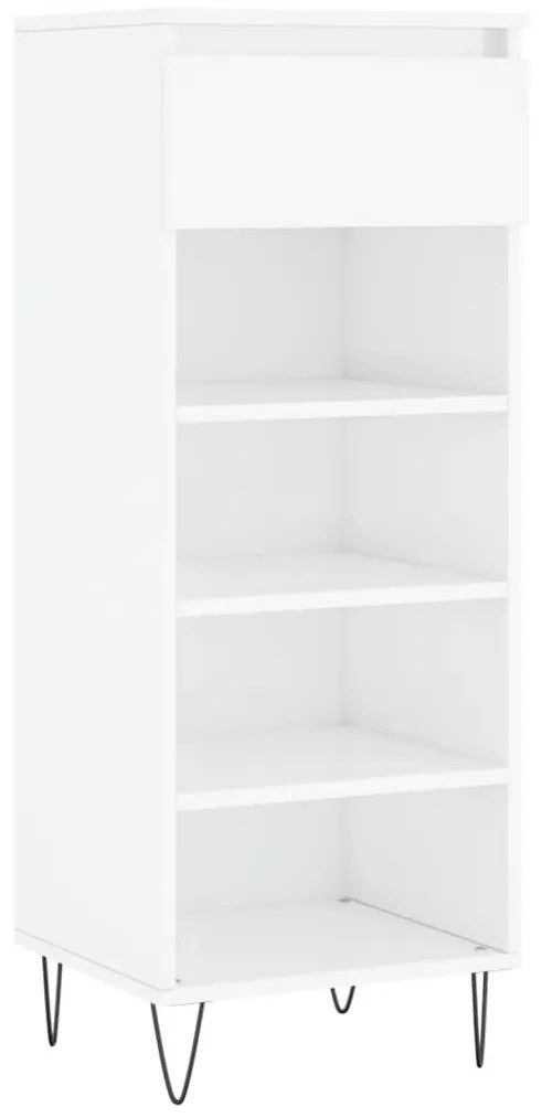 Παπουτσοθήκη Γυαλιστερό Λευκό 40x36x105 εκ. Επεξεργασμένο Ξύλο - Λευκό