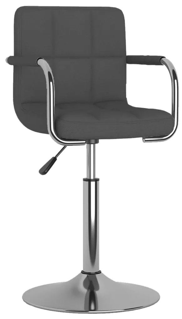 vidaXL Σκαμπό Μπαρ Σκούρο Γκρι Υφασμάτινο