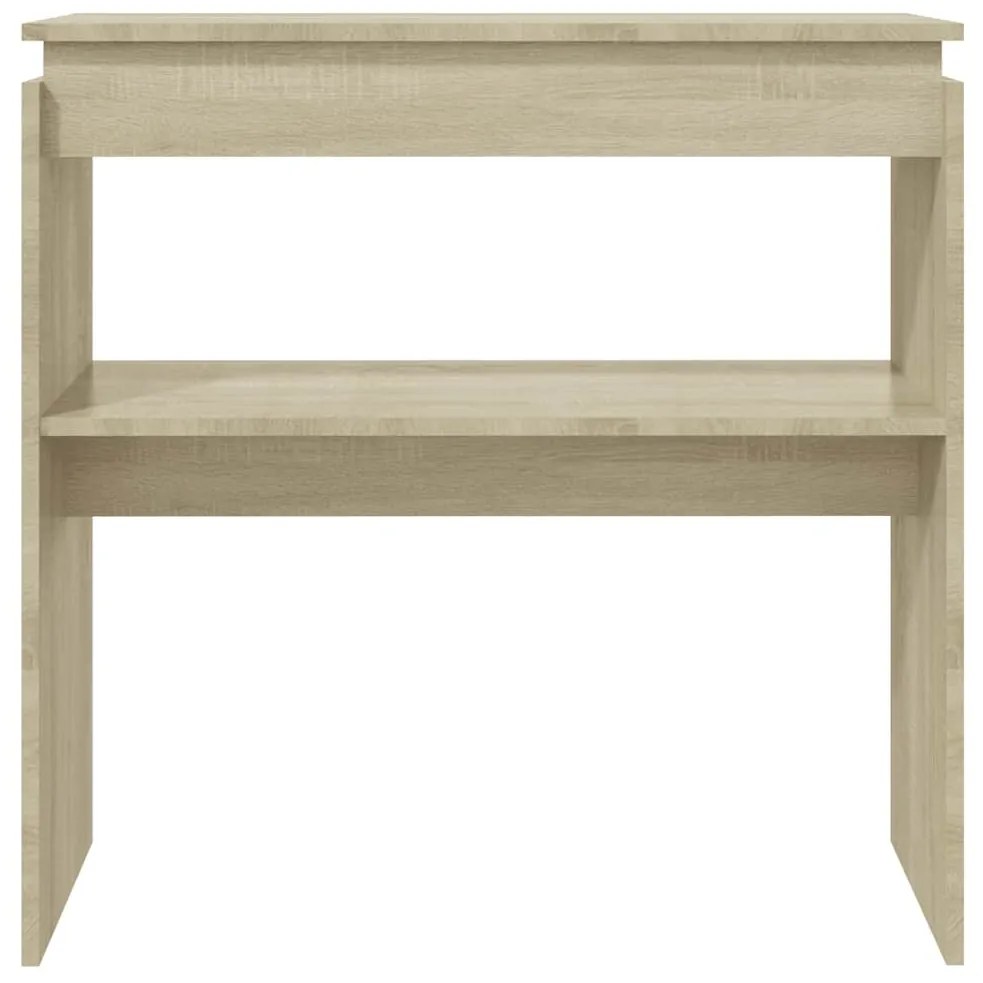 vidaXL Τραπεζάκι Κονσόλα Sonoma Δρυς 80 x 30 x 80 εκ. από Επεξ. Ξύλο