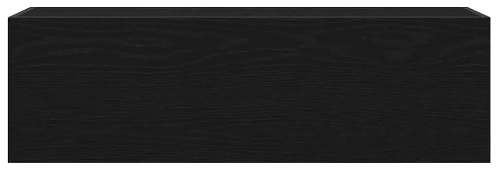 vidaXL ντουλάπι τοίχου μπάνιου μαύρο 100x25x30 cm κατασκευασμένο ξύλο
