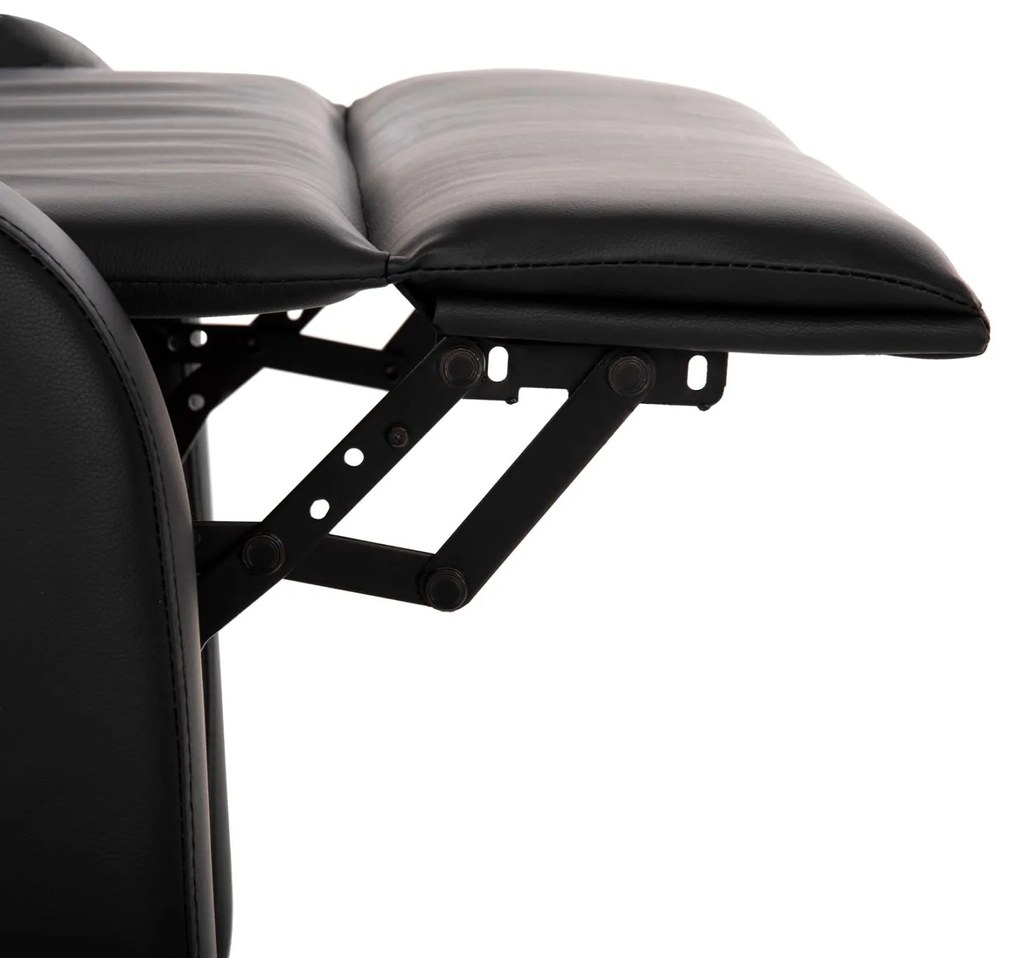 Πολυθρόνα HIBER RELAX C9782.11 με Μαύρο PU 67,5x90x104Υ εκ. 67.5x90x104 εκ.
