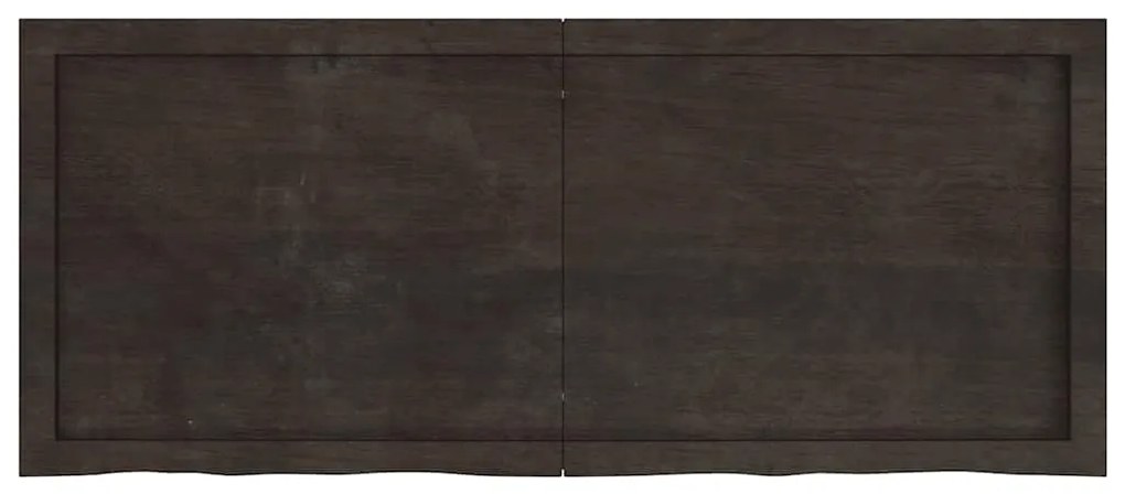 vidaXL Ράφι Τοίχου Σκούρο Καφέ 120x50x(2-4) εκ. Επεξ. Μασίφ Ξύλο Δρυός