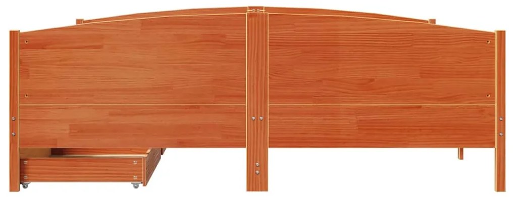 vidaXL Σκελετός Κρεβ. Χωρίς Στρώμα Καφέ Κεριού 160x200 εκ Μασίφ Πεύκο