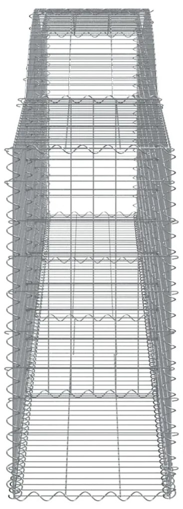 vidaXL Συρματοκιβώτια Τοξωτά 5 τεμ. 400x50x100/120 εκ. Γαλβαν. Ατσάλι