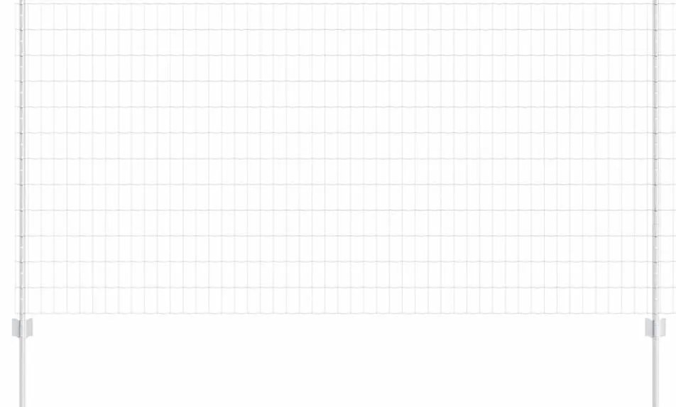vidaXL Φράχτης με Στήλες. Ασημί 1.2 x 25 m Ατσάλι