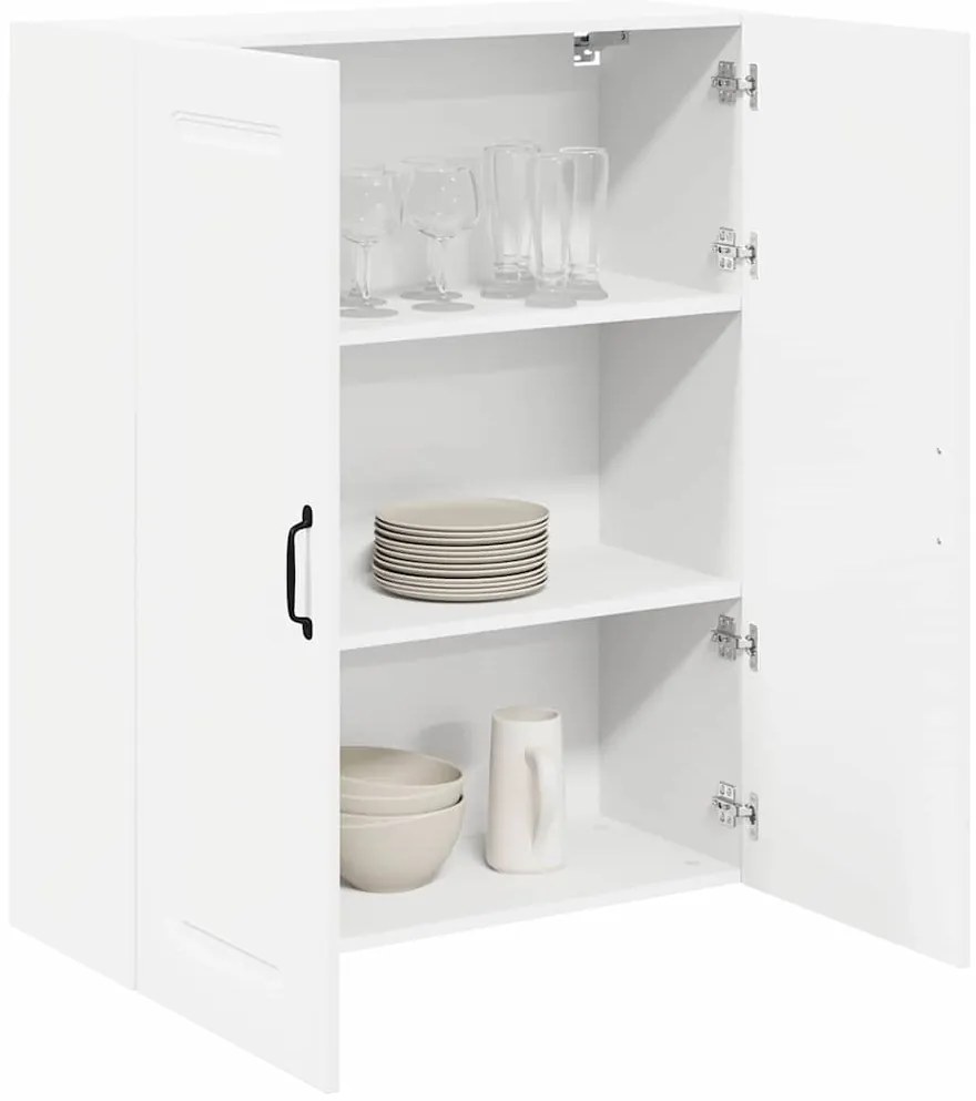 vidaXL Κρεμαστό ντουλάπι κουζίνας με ράφι Λευκό 80 x 31 x 100 εκ.
