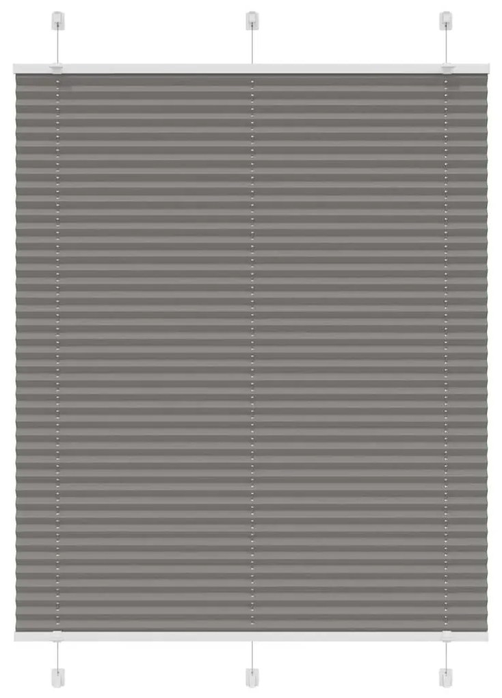 vidaXL Πλισέ περσίδα Ανθρακί 105x150 cm Πλάτος υφάσματος 104,4 cm