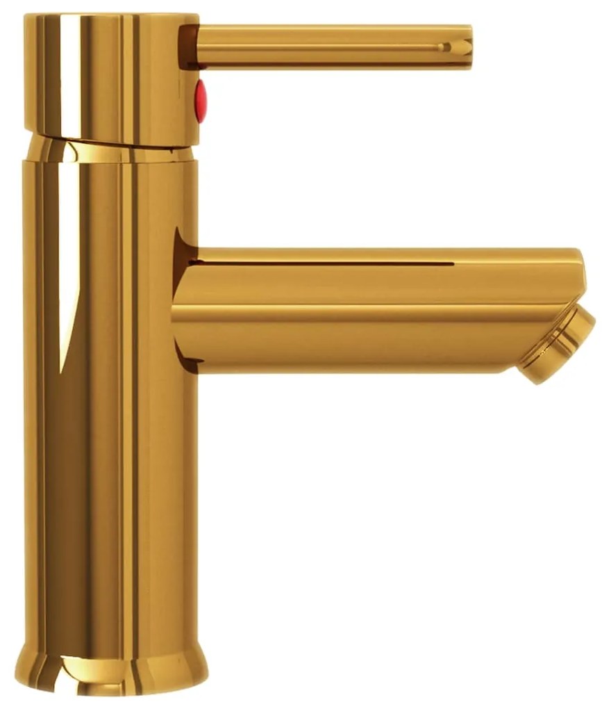 vidaXL Μπαταρία Νιπτήρα Μπάνιου Χρυσή 130 x 176 χιλ.