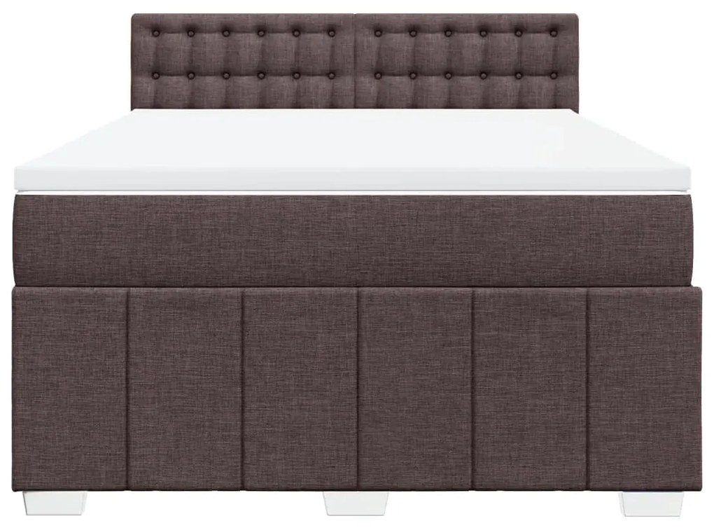 ΚΡΕΒΑΤΙ BOXSPRING ΜΕ ΣΤΡΩΜΑ ΣΚΟΥΡΟ ΚΑΦΕ 140X190 ΕΚ. ΥΦΑΣΜΑΤΙΝΟ 3289380