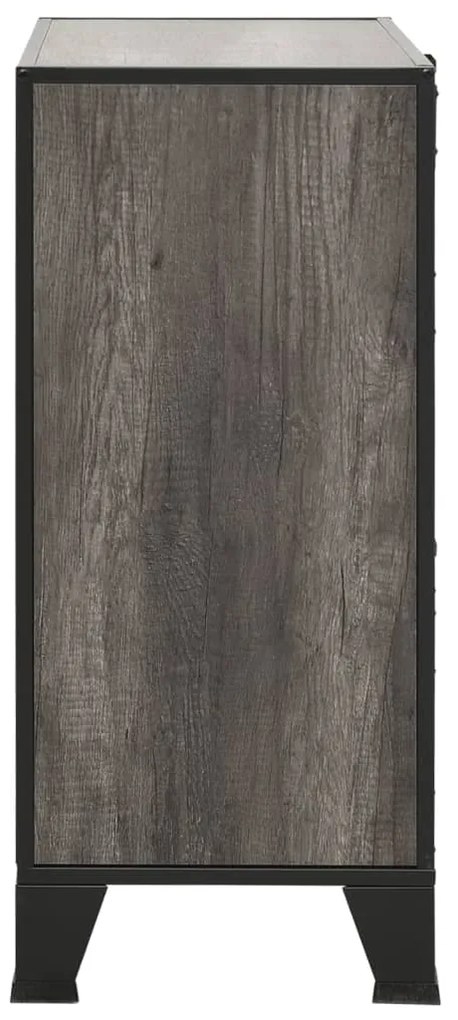 vidaXL Ντουλάπι Αποθήκευσης Γκρι 72 x 36 x 82 εκ. Μέταλλο / MDF