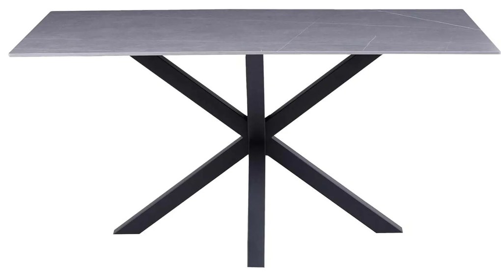 ΤΡΑΠΕΖΙ ΣΑΛΟΝΙΟΥ HM9470.05 GREY MARBLE-ΜΑΥΡΗ ΜΕΤΑΛ.ΒΑΣΗ 120x60x45,5Yεκ.